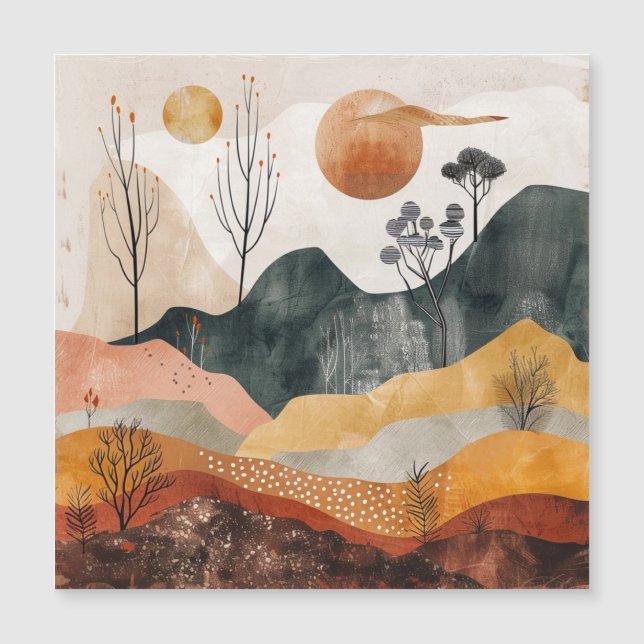 Paysage Abstrait de Boho (15) (Devant)