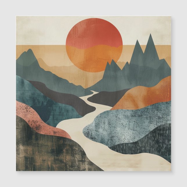 Paysage Abstrait de Boho (5) (Devant)