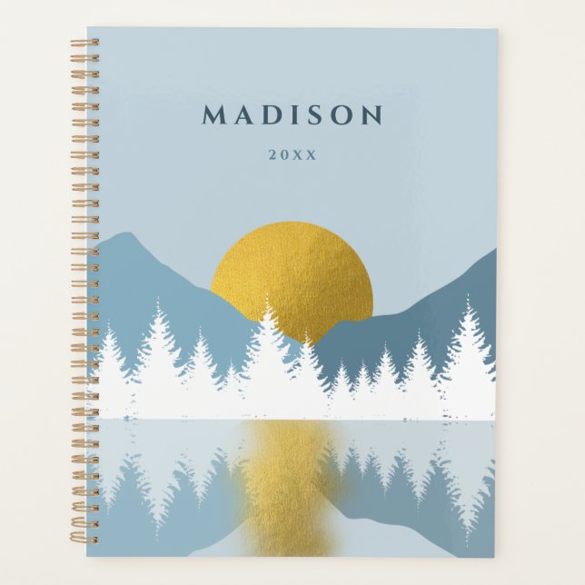 Paysage Abstrait Soleil d'hiver d'or (Devant)