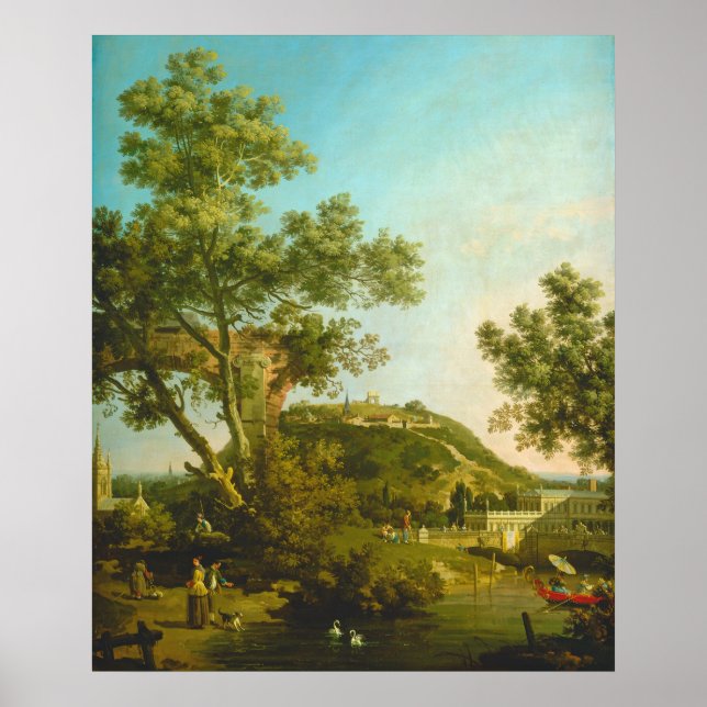 Paysage anglais - Affiche d'art fin Canaletto (Devant)