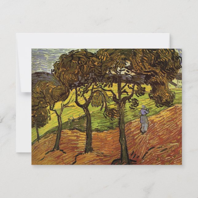 Paysage, Arbres et Personnages de Vincent van Gogh (Devant)