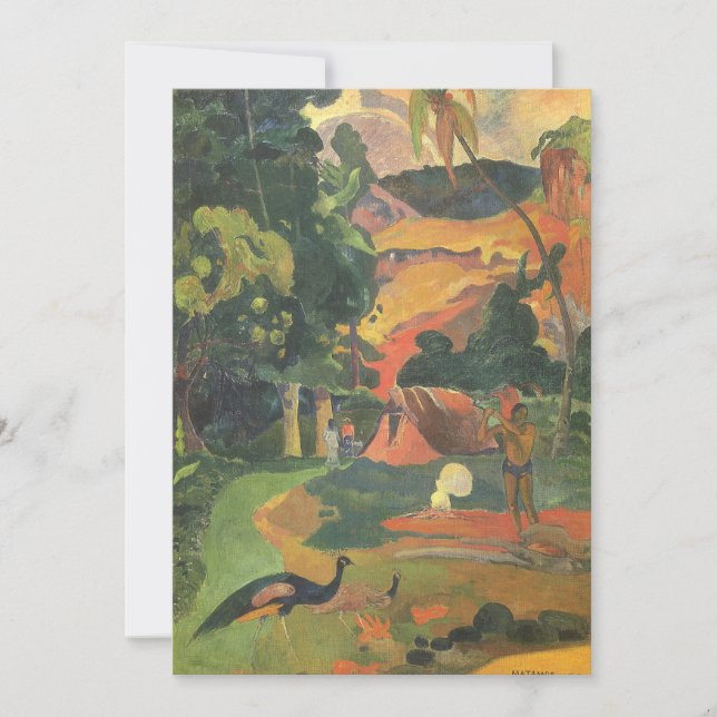 Paysage avec des paons par Paul Gauguin (Devant)