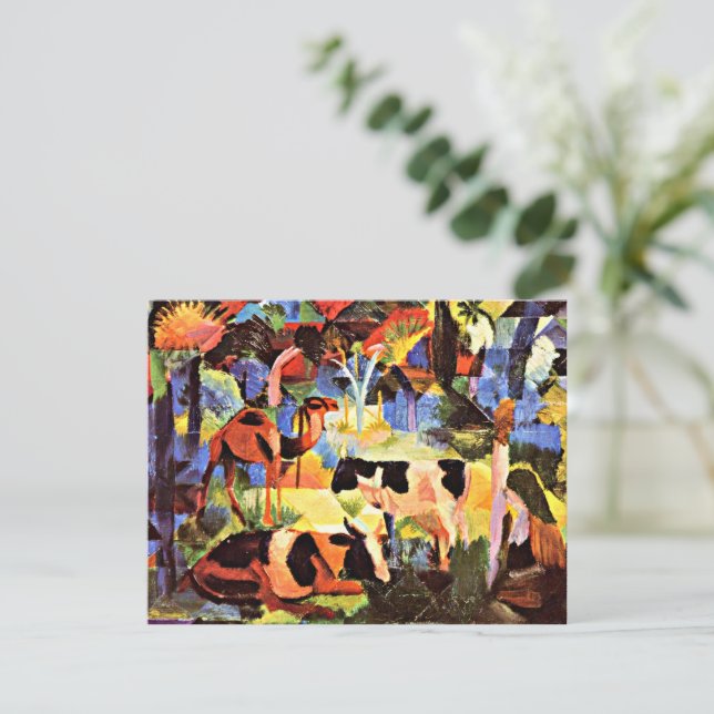 Paysage avec des vaches et un chameau, (Debout devant)