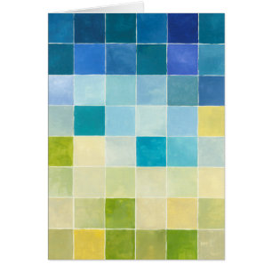 Paysage avec les carrés Pixilated multicolores