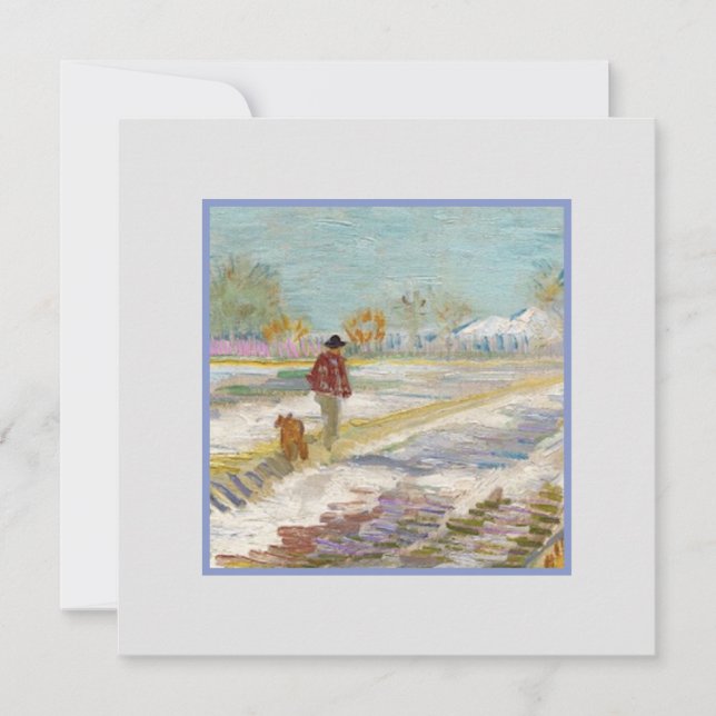 Paysage avec neige, carte Van Gogh (Devant)