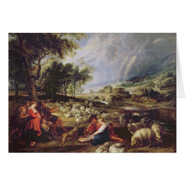 Paysage avec un arc-en-ciel (Devant horizontal)