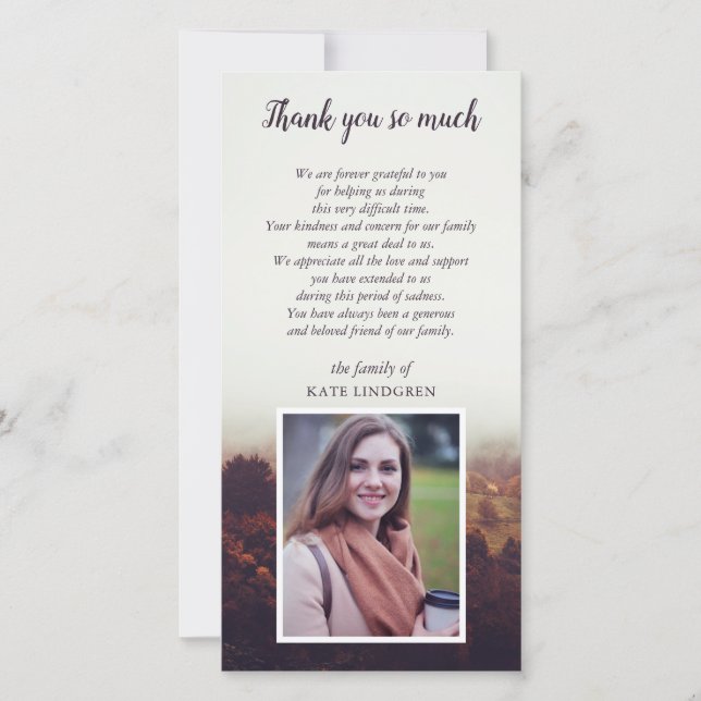 Paysage brumeux - photo - Merci de sympathie (Devant)