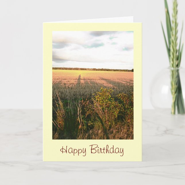 Paysage campagne Carte d'anniversaire photo pittor (Devant)
