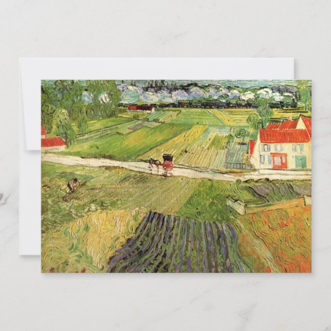 Paysage, Carrosse et Train par Vincent van Gogh (Devant)