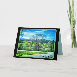 Paysage Carte de remerciements pliée