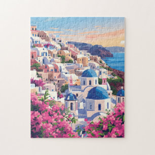 Paysage côtier au coucher du soleil moderne Puzzle