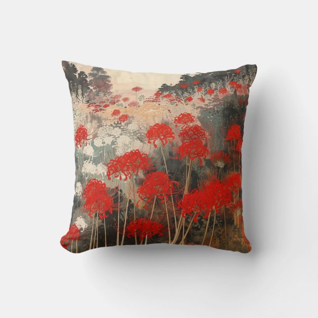 paysage coussin de lys d'araignée rouge (Recto)