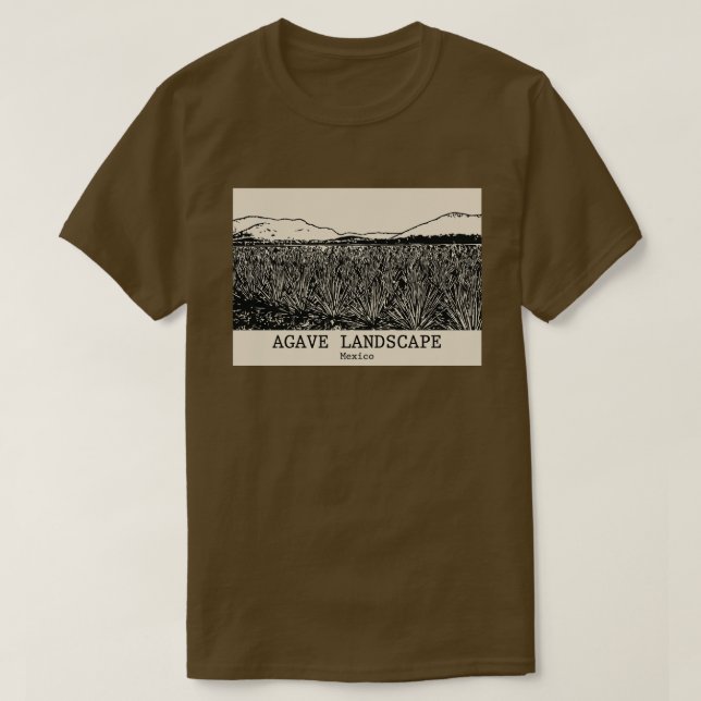 Paysage d'Agave - T-shirt Mexique (Design devant)
