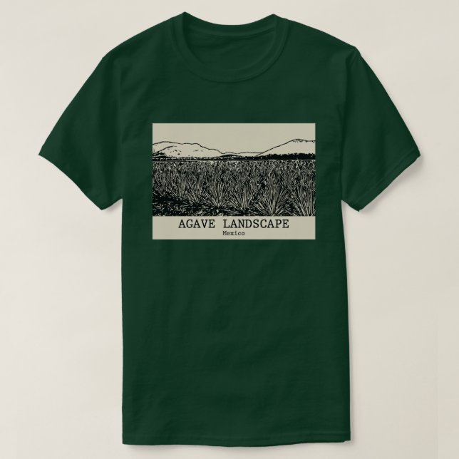 Paysage d'Agave - T-shirt Mexique (Design devant)