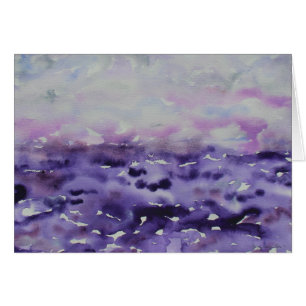 Paysage d'aquarelle à gris mauve