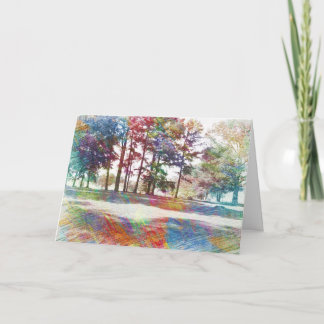 Paysage d'aquarelle Abstraite Bonne carte d'annive