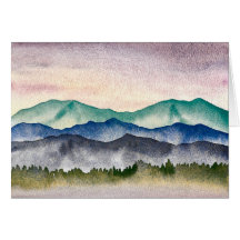 Paysage d'aquarelle de montagne