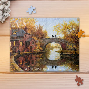 Paysage d'automne avec Puzzle de rivière
