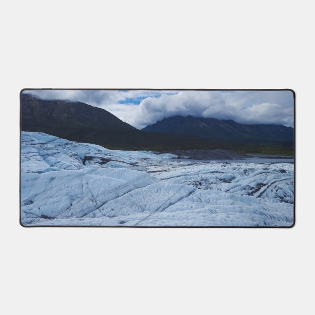 Paysage de champ de glace de glacier avec vue sur  (Recto)