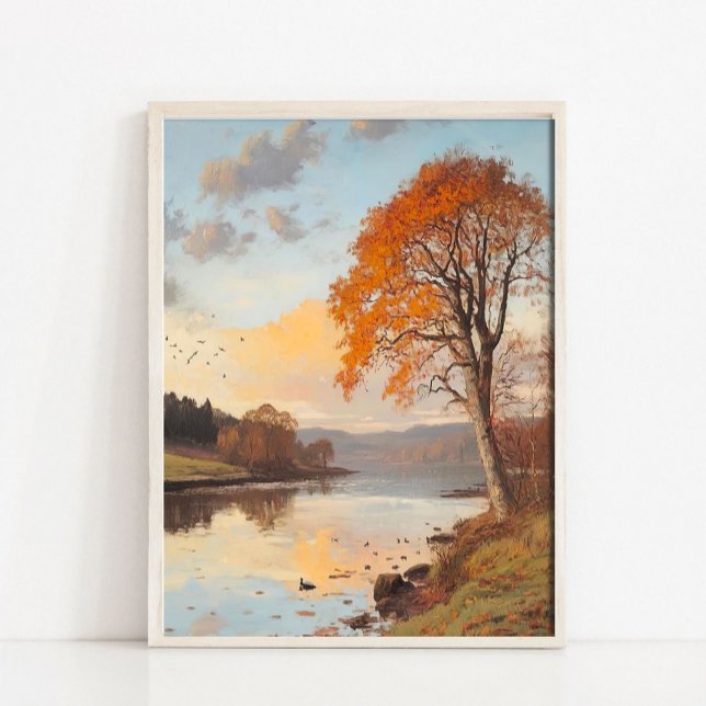 Paysage de coucher de soleil atténué, impression d (Créateur téléchargé)