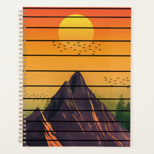 PAYSAGE DE COUCHER DE SOLEIL VINTAGE NATURE MONTAG