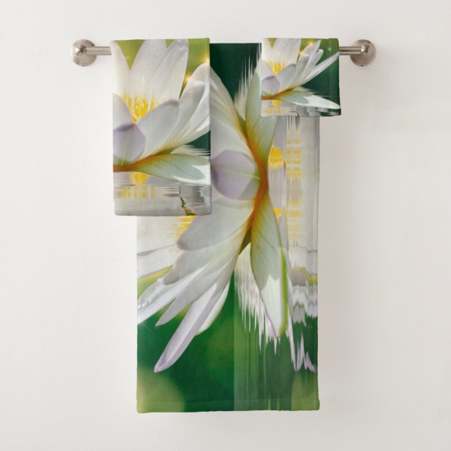 Paysage de fleur de lotus blanc, Zen (En situation)