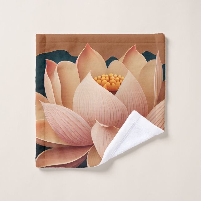 Paysage de fleur de lotus élégant, Zen (Gant de toilette)