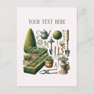 Paysage de jardinage cool carte postale personnali
