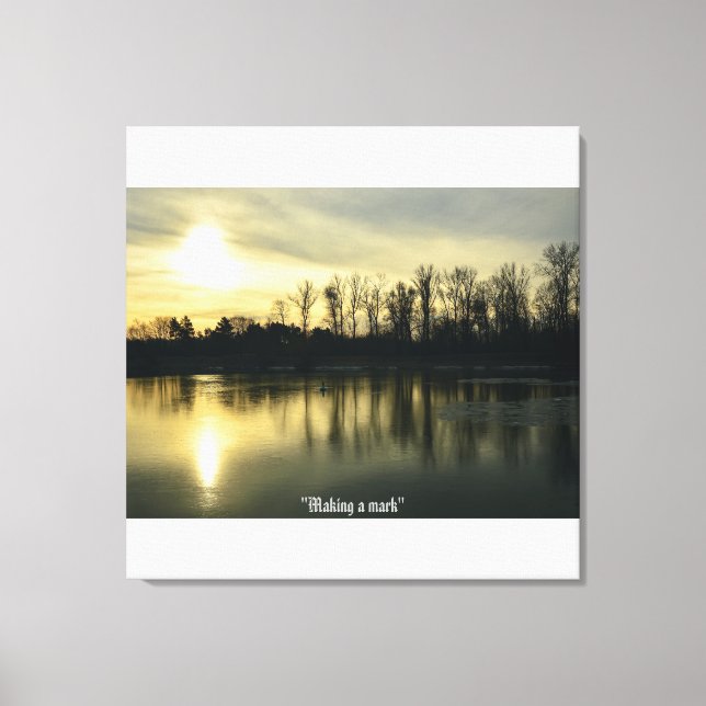 Paysage de la rivière Sunrise toile étirée Imprime (Recto)