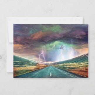 Paysage de l'éclair de la route