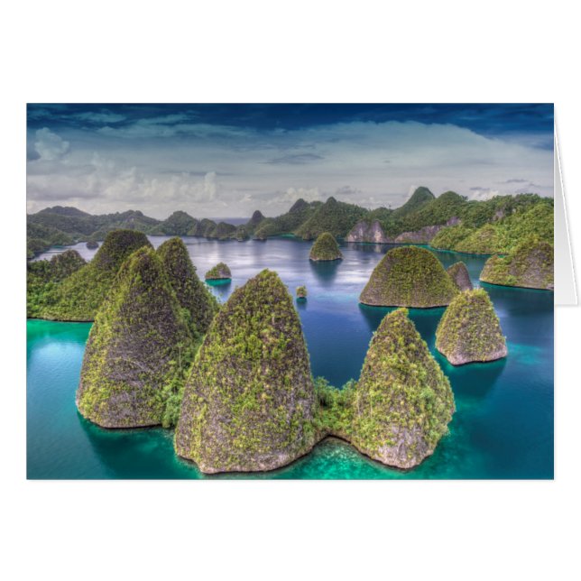 Paysage de l'île de Wayag, Indonésie (Devant horizontal)