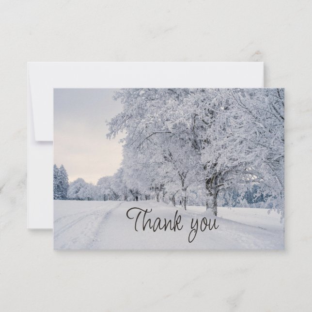 Paysage de neige d'hiver Gels des arbres Merci (Devant)