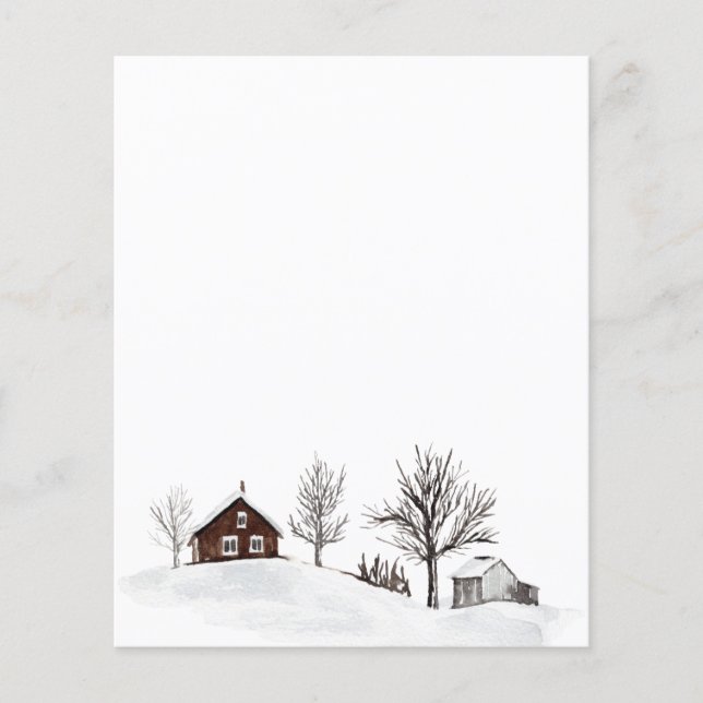 Paysage de neige hivernal Cerf (Devant)