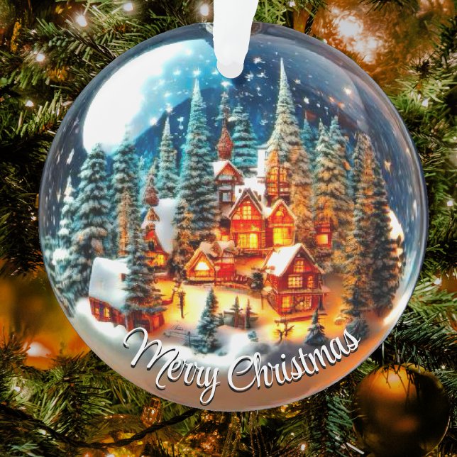 Paysage de Noël dramatique dans un globe transpare (Créateur téléchargé)