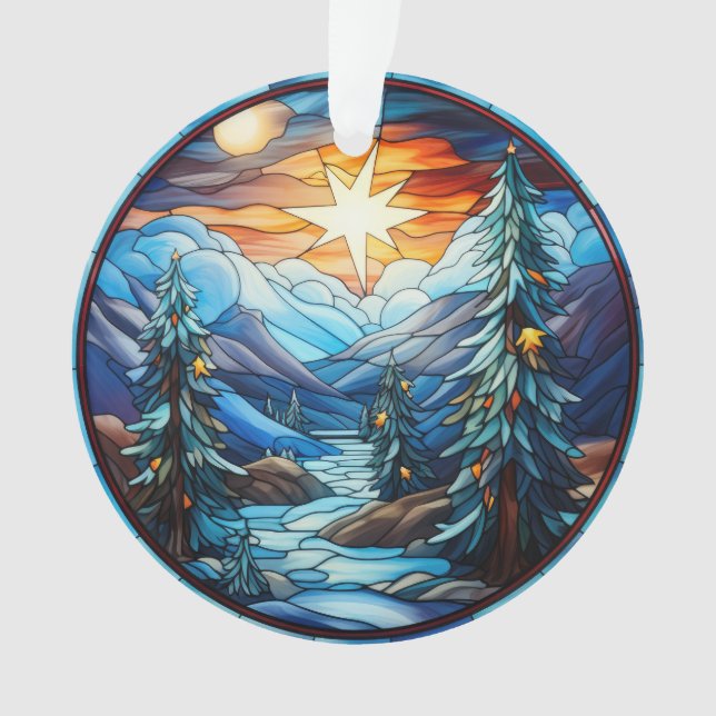 Paysage de Noël en verre feuilleté (devant)