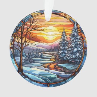 Paysage de Noël en verre feuilleté