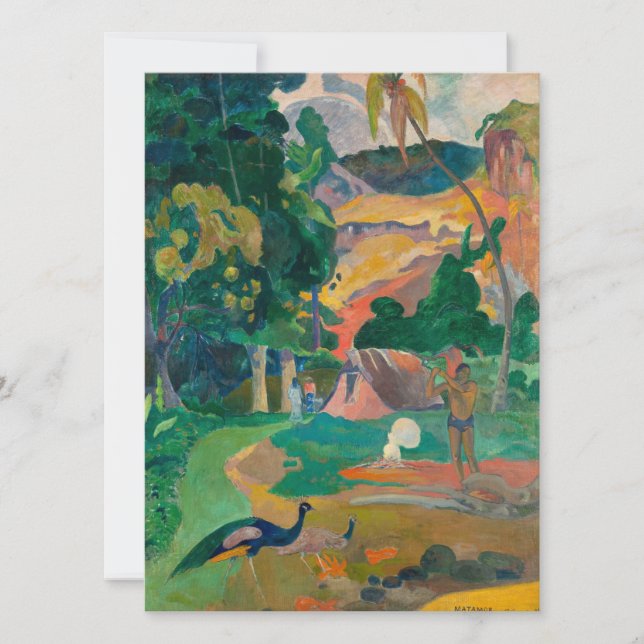 Paysage de Paul Gauguin Matamoe avec Peacocks (Devant)