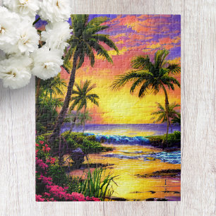 Paysage de plage Tropical Puzzle