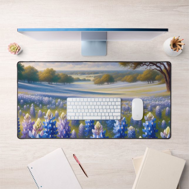 Paysage de prairie de bleuets du Texas (Bureau 1)