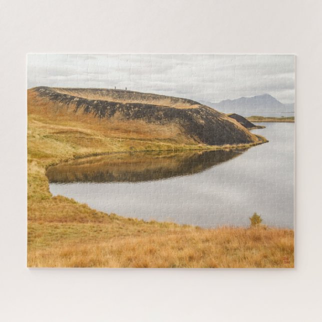 Paysage de puzzle de l'Islande - lac Myvatn (Horizontal)