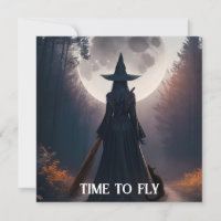 Paysage de sorcière d'automne avec carte de chat n