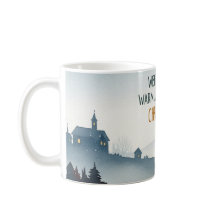 Paysage de village d'hiver cosy Mug de Noël