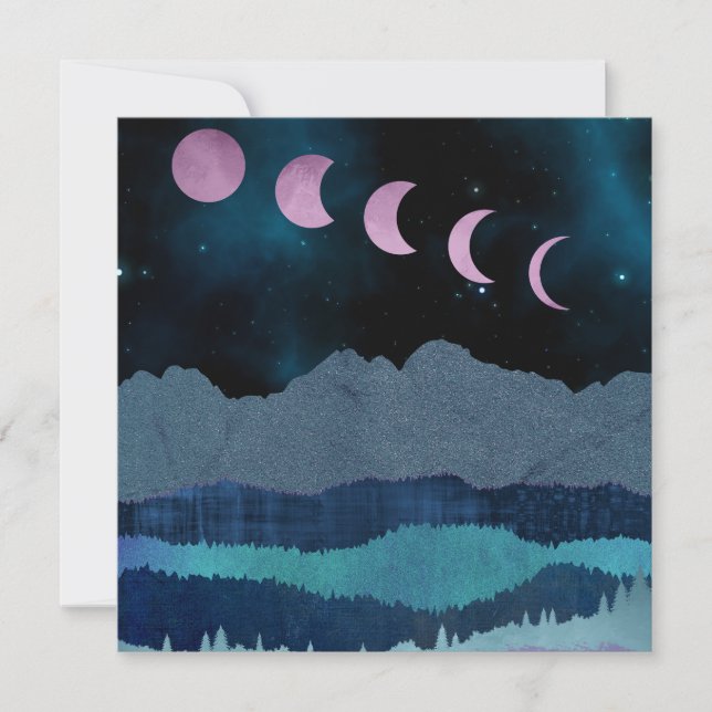 Paysage des phases de la lune rose (Devant)