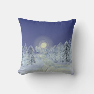 Paysage d'hiver coussin