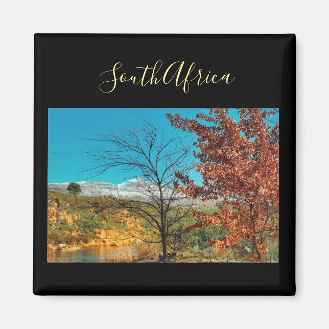 Paysage d'hiver d'automne en Afrique du Sud Aimant (Devant)