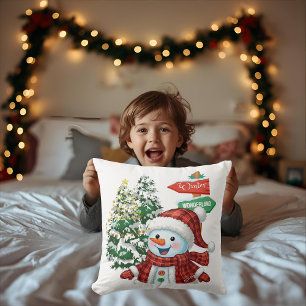 Paysage d'hiver merveilleux - Coussin décoratif