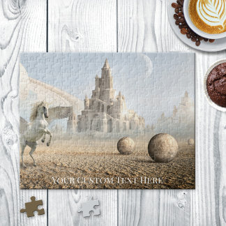 Paysage d'Imaginaire avec Unicorn et Castle Puzzle