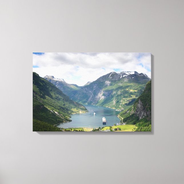 paysage du Geirangerfjord sur toile (Recto)
