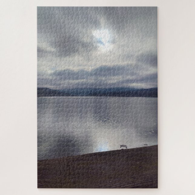 Paysage du lac Mystic Mountain - Puzzle (Vertical)
