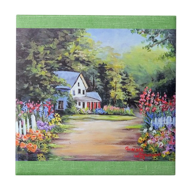 Paysage Floral Carreaux décoratifs (Devant)
